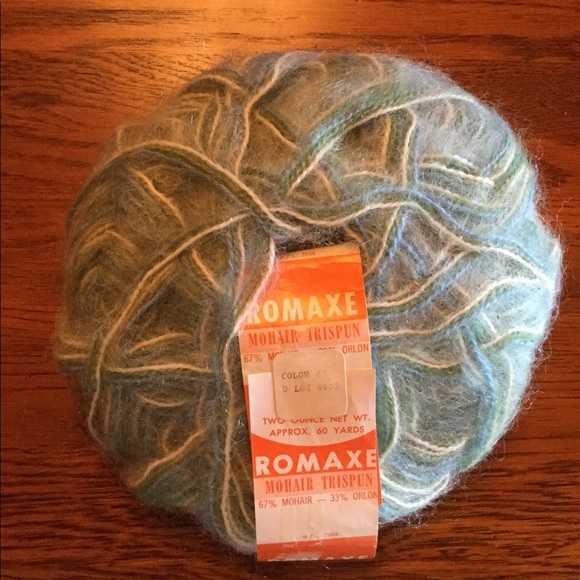 Vintage Romaxe Mohair Trispun Mohair Yarn-Lot of 7 - Picture 4 of 4